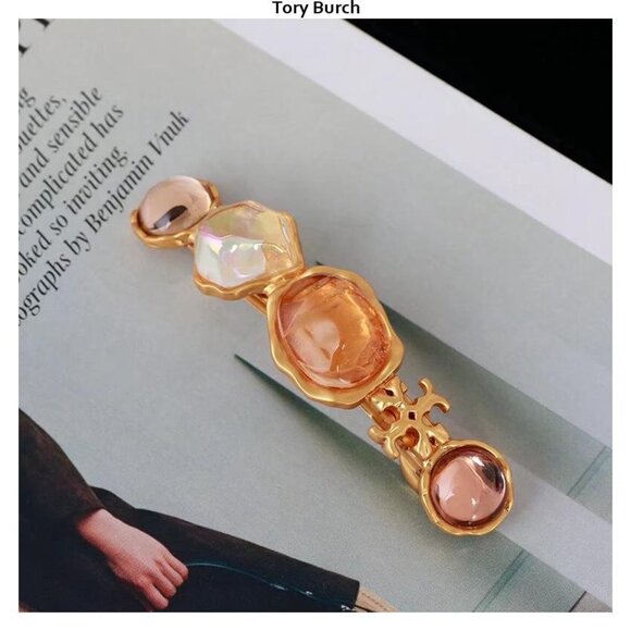 Tory Burch gold hair accessory hair clip - Picture 3 of 6